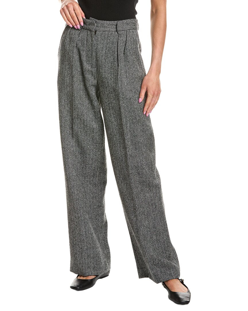 Rowing Blazers Herringbone Pleated Wool Pant