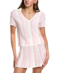 Rowing Blazers Knit Cropped Wool-Blend Polo Top