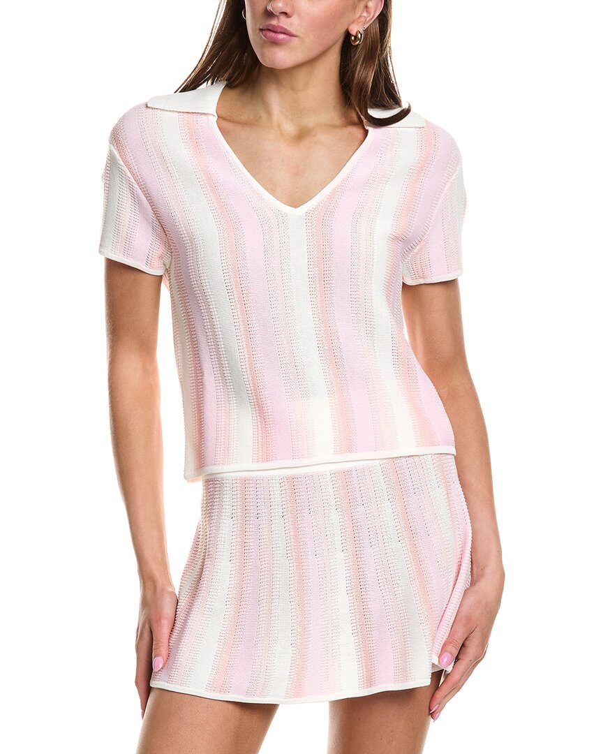 Rowing Blazers Knit Cropped Wool-Blend Polo Top