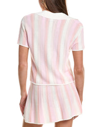 Rowing Blazers Knit Cropped Wool-Blend Polo Top