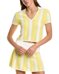 Rowing Blazers Knit Cropped Wool-Blend Polo Top