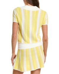 Rowing Blazers Knit Cropped Wool-Blend Polo Top
