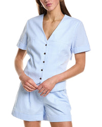 Rowing Blazers Rowing Blazers Gingham Buckle Back Top