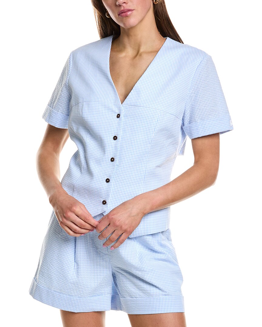 Rowing Blazers Rowing Blazers Gingham Buckle Back Top