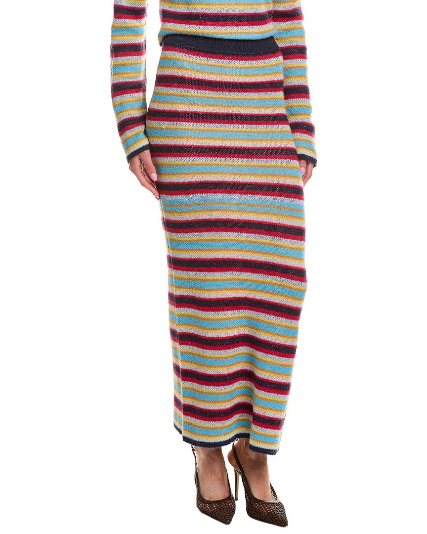 Rowing Blazers Rowing Blazers Stripe Wool & Mohair-Blend Maxi Skirt