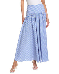 Rowing Blazers Cotton Poplin Pinstripe Skirt