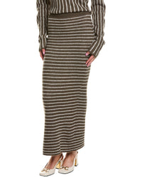 Rowing Blazers Stripe Wool & Mohair-Blend Maxi Skirt
