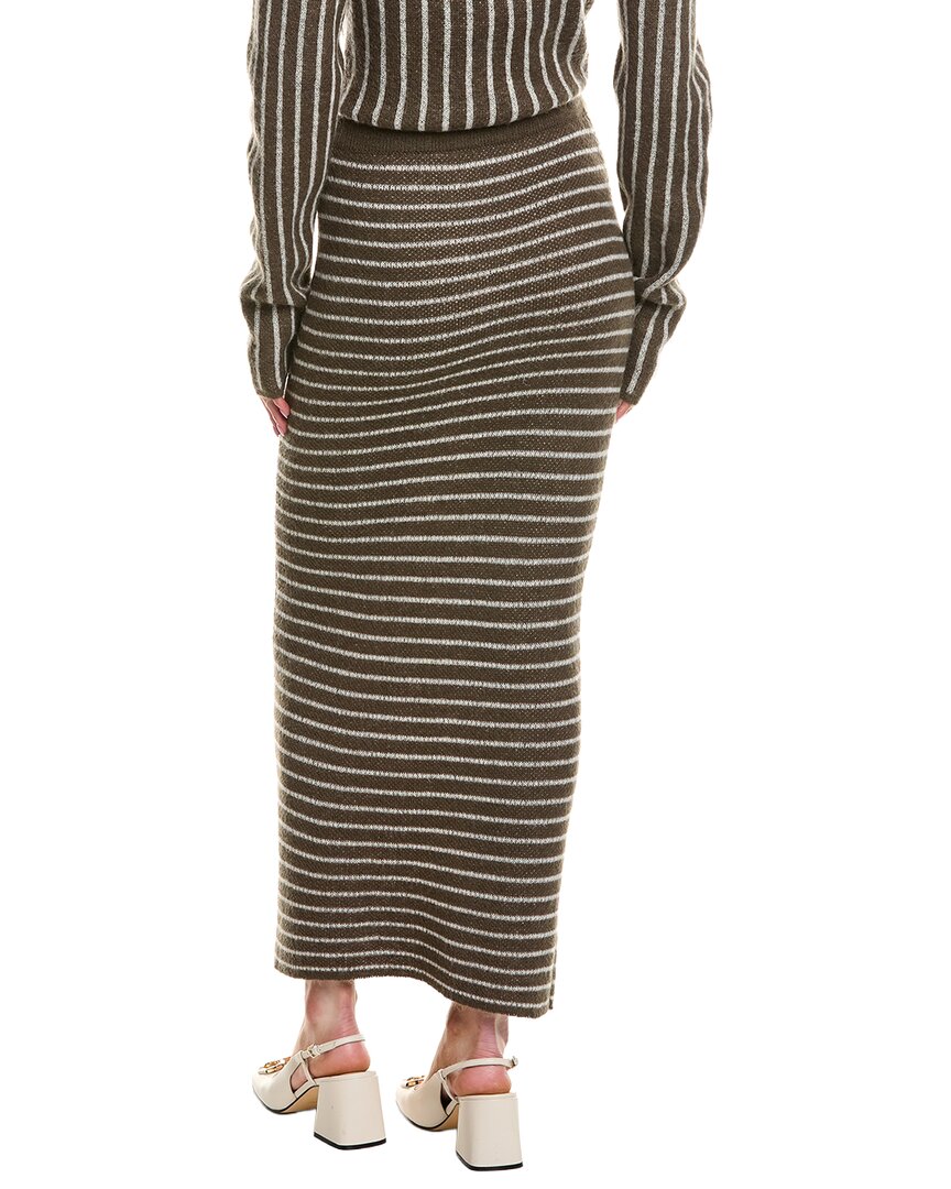 Rowing Blazers Stripe Wool & Mohair-Blend Maxi Skirt