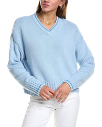 Rowing Blazers Rowing Blazers Callie V Neck Wool & Cashmere-Blend Sweater