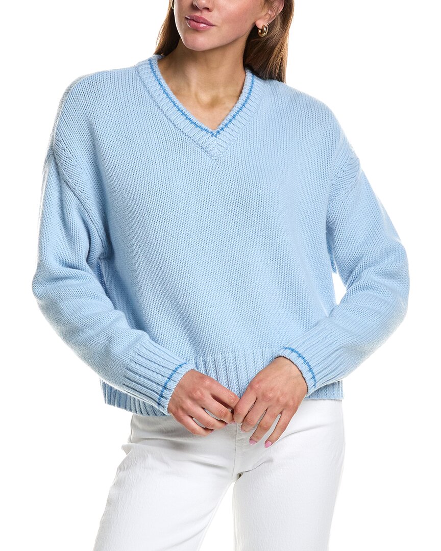 Rowing Blazers Rowing Blazers Callie V Neck Wool & Cashmere-Blend Sweater