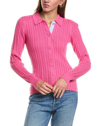Rowing Blazers Rowing Blazers Cable Knit Collared Wool-Blend Cardigan