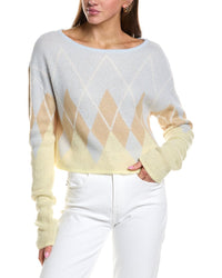 Rowing Blazers Rowing Blazers Argyle Long Sleeve Wool & Mohair-Blend Top