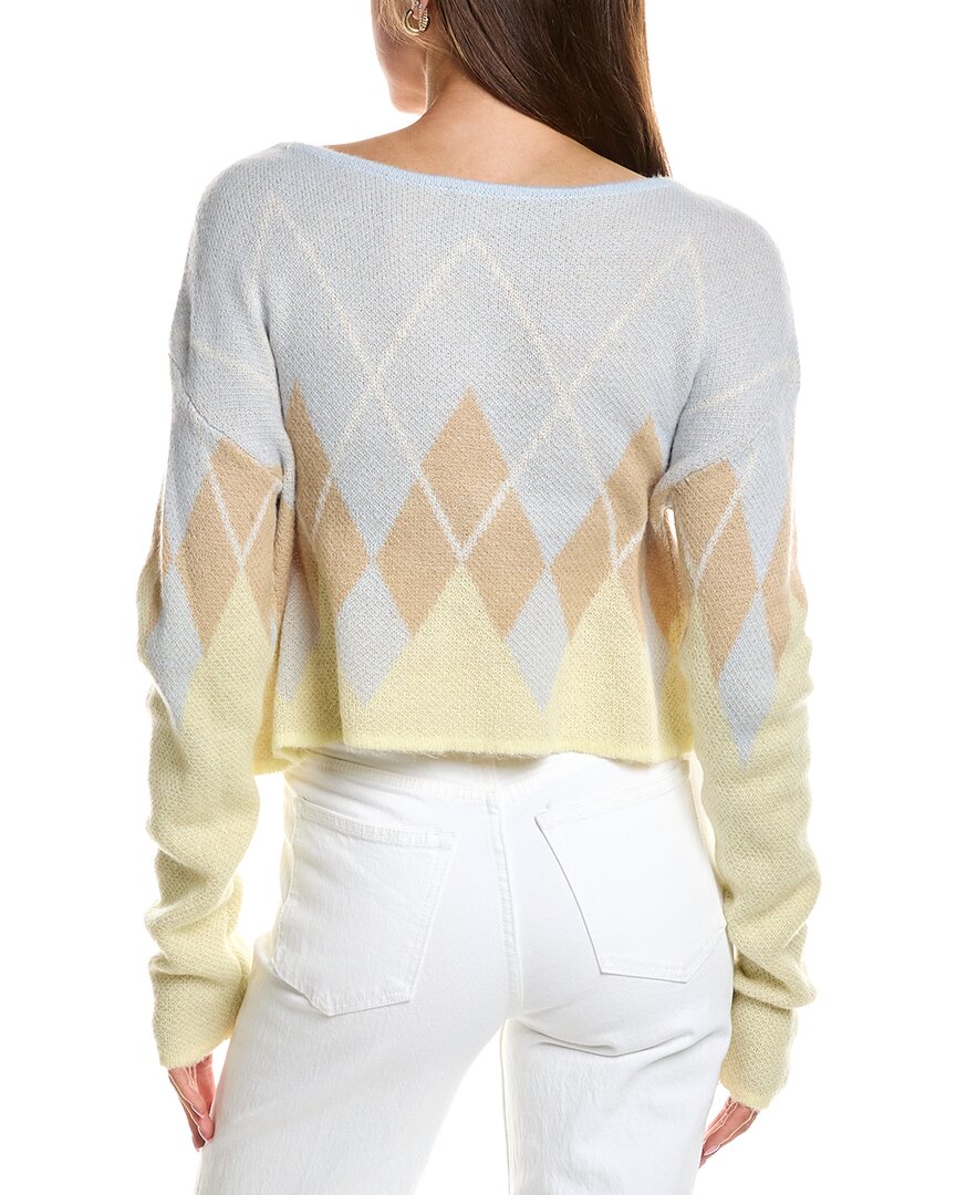 Rowing Blazers Rowing Blazers Argyle Long Sleeve Wool & Mohair-Blend Top