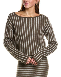 Rowing Blazers Stripe Long Sleeve Wool & Mohair-Blend Top