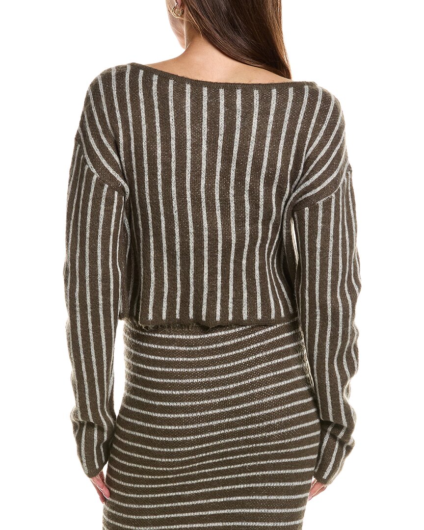 Rowing Blazers Stripe Long Sleeve Wool & Mohair-Blend Top