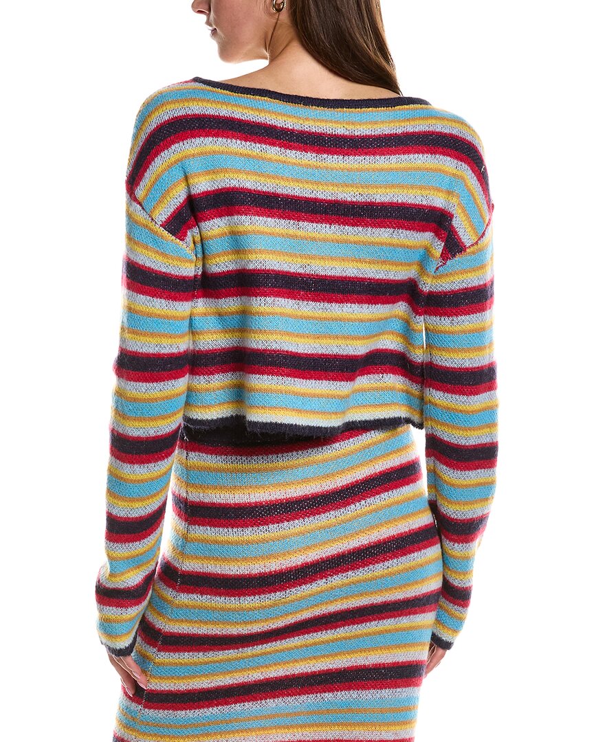 Rowing Blazers Rowing Blazers Stripe Long Sleeve Wool & Mohair-Blend Top