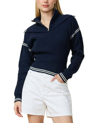 Rowing Blazers Double Collar 1/4-Zip Wool-Blend Pullover