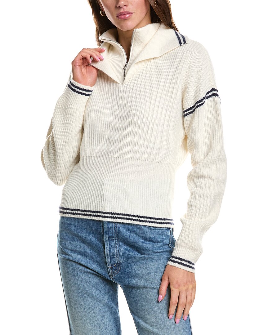 Rowing Blazers Double Collar 1/4-Zip Wool-Blend Pullover