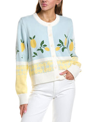 Rowing Blazers Rowing Blazers Cotton Fairisle Lemon Cropped Cardigan