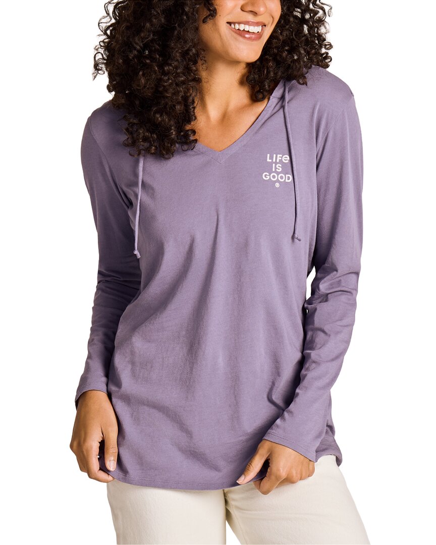 Life is Good® Life Is Good® Long Sleeve Hooded Crusher Lite Shirt