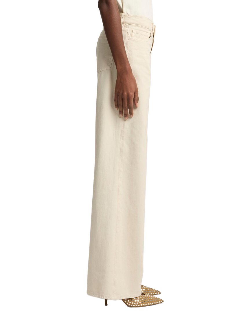 7 For All Mankind Twill Creme Lotta Wide Leg Jean