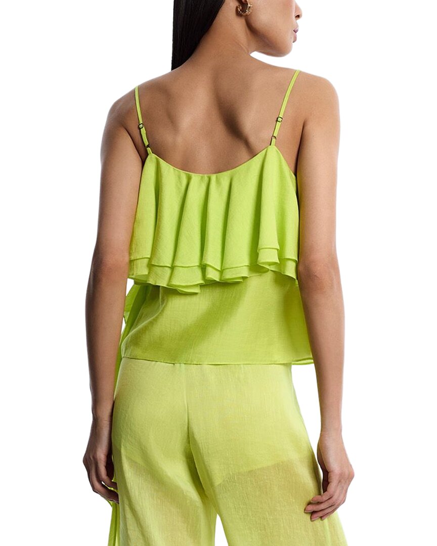 Bcbgmaxazria Linen-Blend Flounce Cami