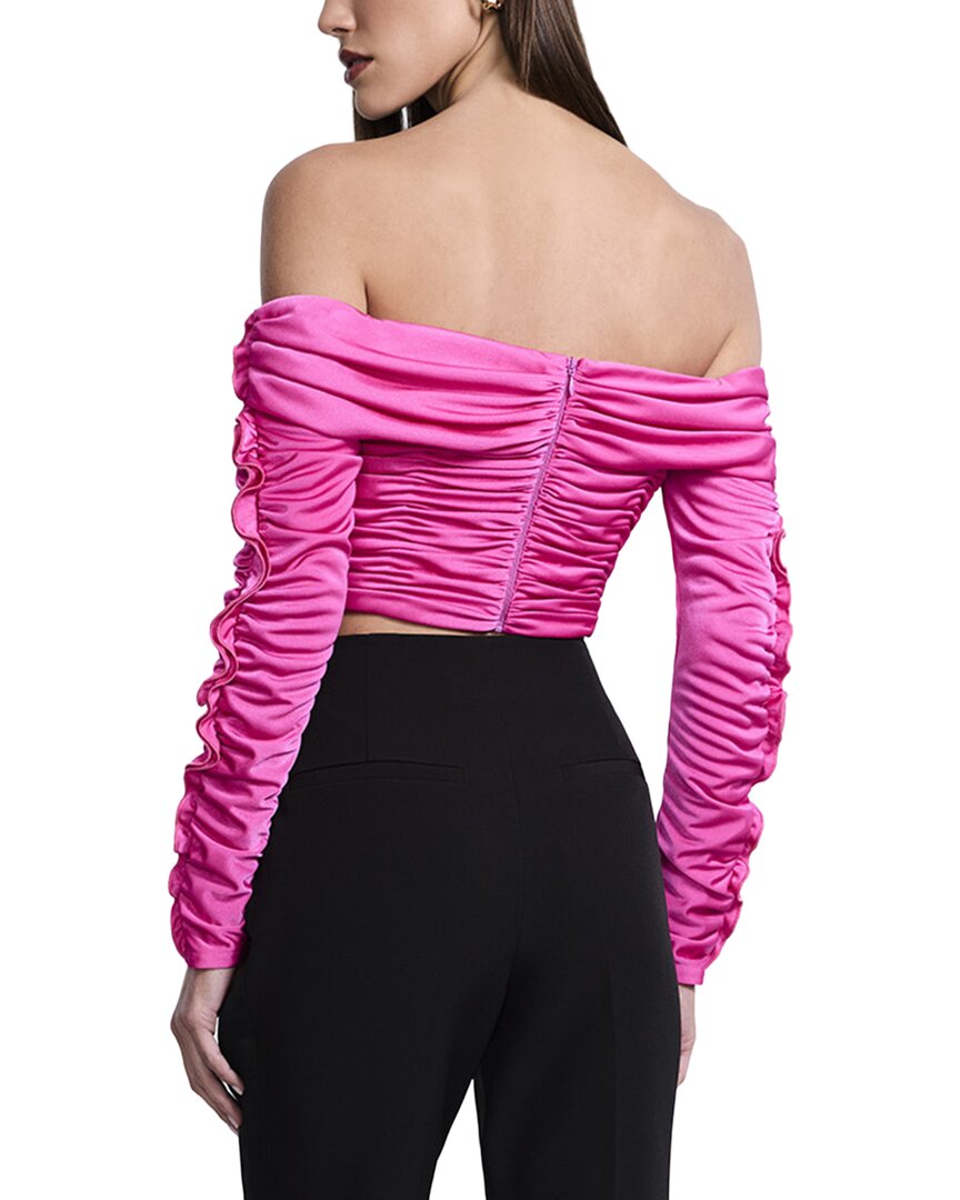 Bcbgmaxazria Lettuce Ruffle Off Shoulder Top