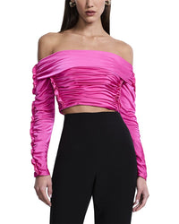 Bcbgmaxazria Lettuce Ruffle Off Shoulder Top