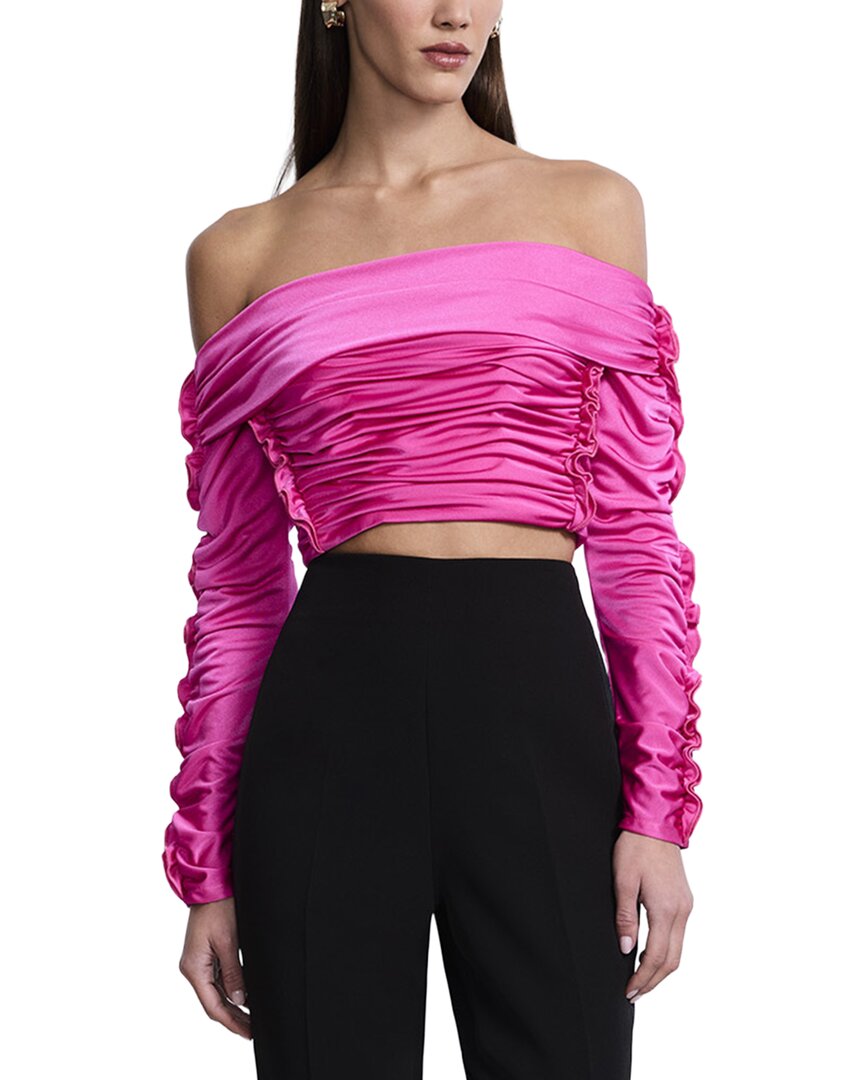 Bcbgmaxazria Lettuce Ruffle Off Shoulder Top