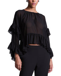 Bcbgmaxazria Ruffle Swing Top