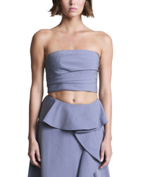 Bcbgmaxazria Solid Suiting Fabric Bustier