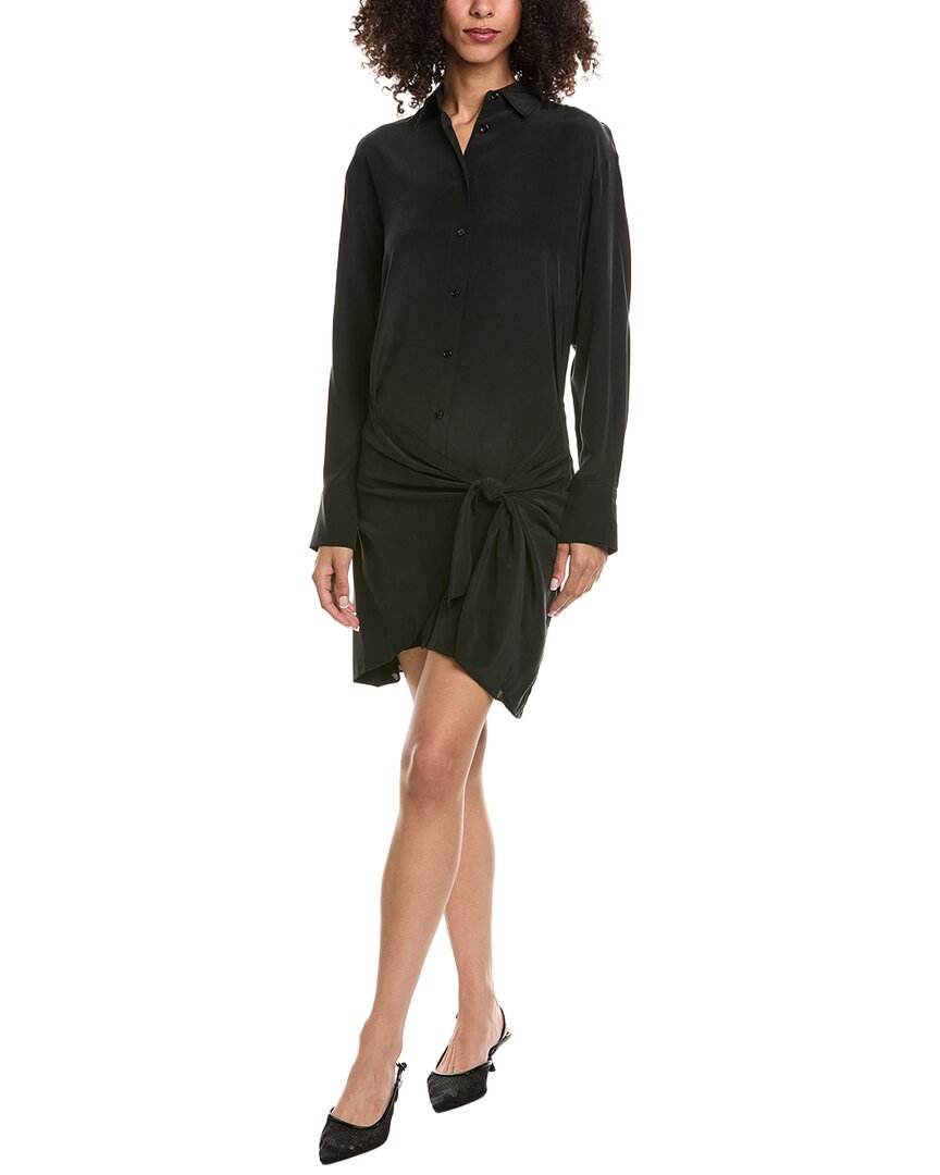 The Kooples Washed Silk Shirtdress