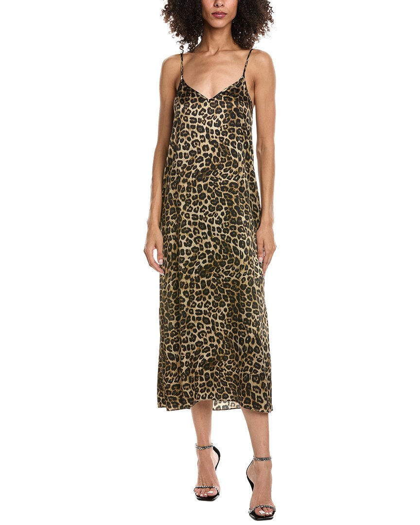 The Kooples Grand Leo Classic Leo Silk Maxi Slip Dress
