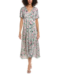 The Kooples Flowing Flowers Midi Dress