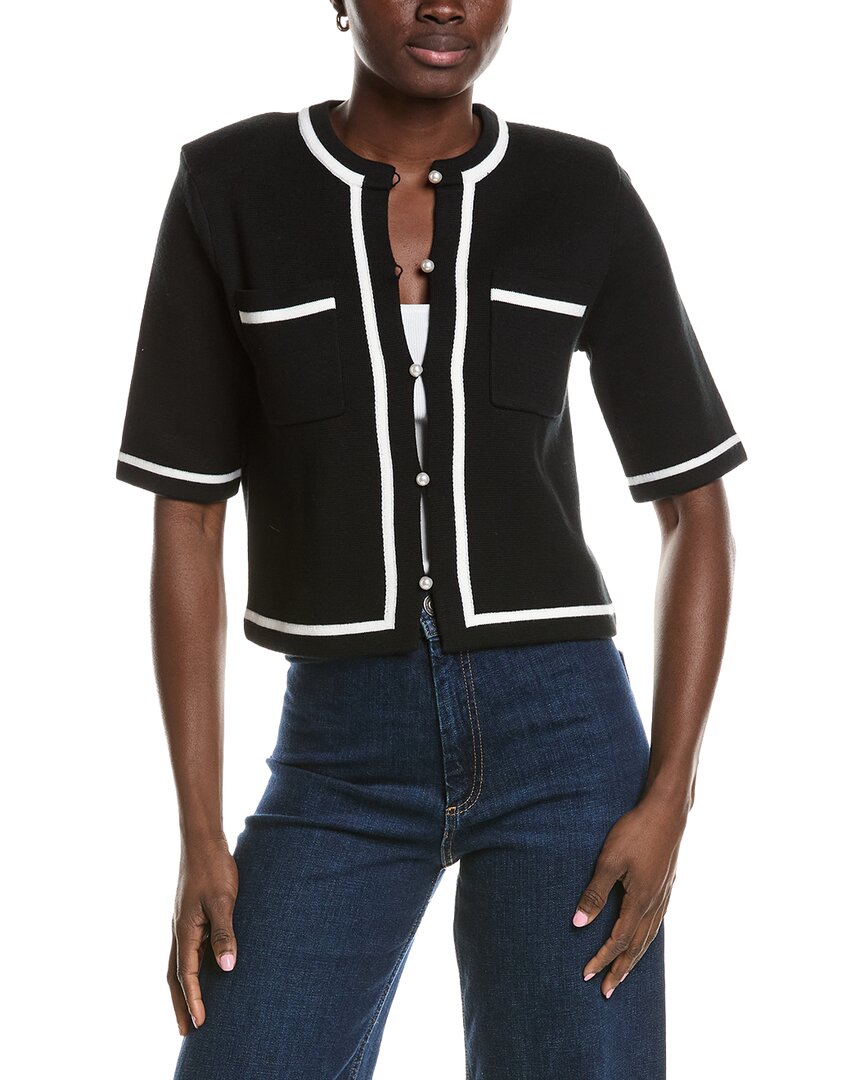 Minnie Rose Minnie Rose Tipped Cropped Jacket