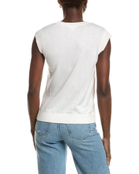 Minnie Rose Minnie Rose Knit Cap Sleeve Cashmere-Blend Top