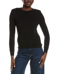 Minnie Rose Power Shoulder Cashmere-Blend Sweater