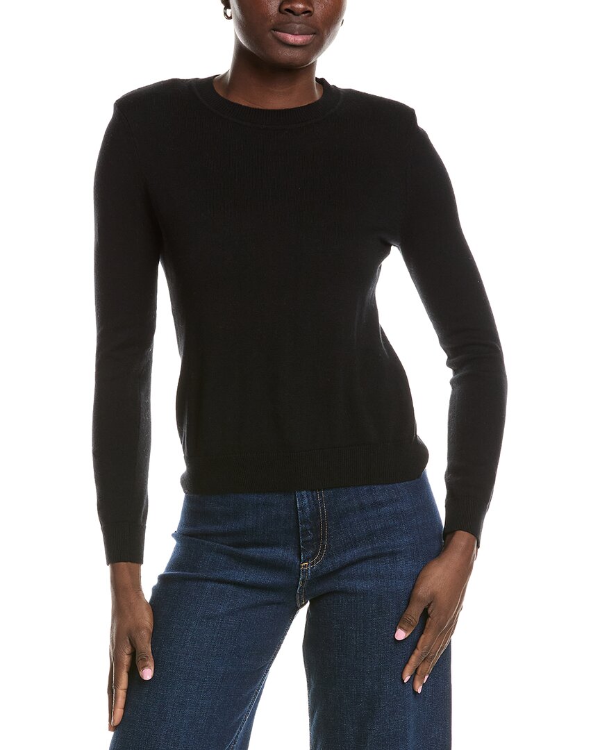 Minnie Rose Power Shoulder Cashmere-Blend Sweater