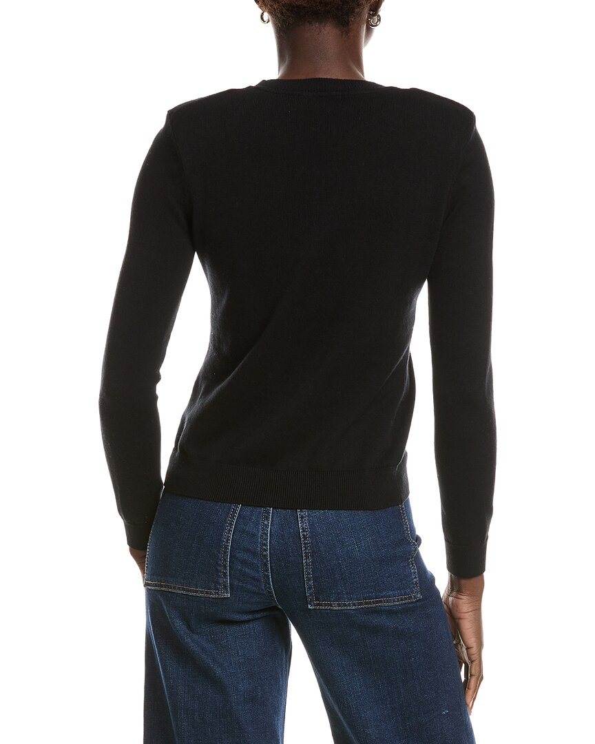 Minnie Rose Power Shoulder Cashmere-Blend Sweater