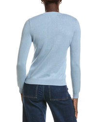 Minnie Rose Power Shoulder Cashmere-Blend Sweater
