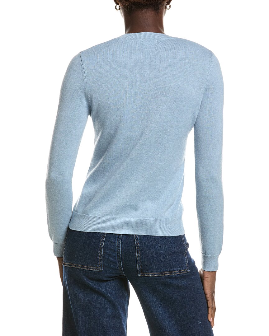 Minnie Rose Power Shoulder Cashmere-Blend Sweater