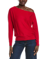 Minnie Rose Minnie Rose Off-The-Shoulder Cashmere-Blend Sweater