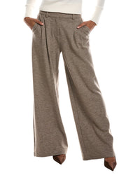 SIMKHAI Simkhai Leroy Pleated Wool-Blend Wide Leg Pant