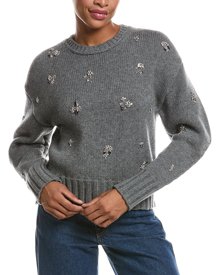 SIMKHAI Simkhai Coraline Crewneck Wool & Cashmere-Blend Sweater