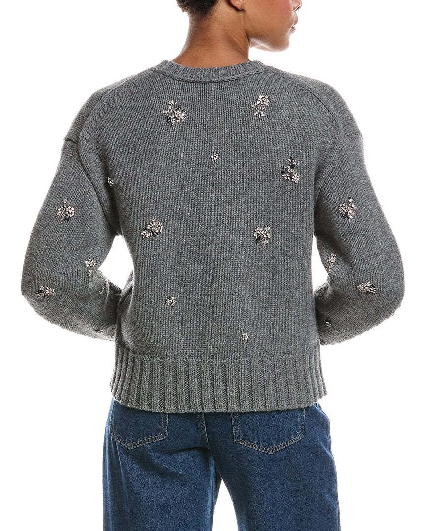 SIMKHAI Simkhai Coraline Crewneck Wool & Cashmere-Blend Sweater