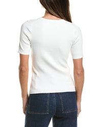 3.1 Phillip Lim 3.1 Phillip Lim Compact Rib Short Sleeve V-Neck Top