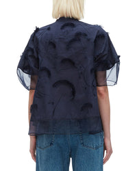 3.1 Phillip Lim Short Sleeve Flounce Top