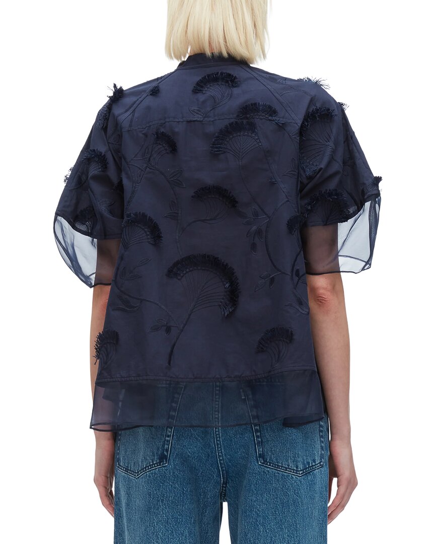 3.1 Phillip Lim Short Sleeve Flounce Top