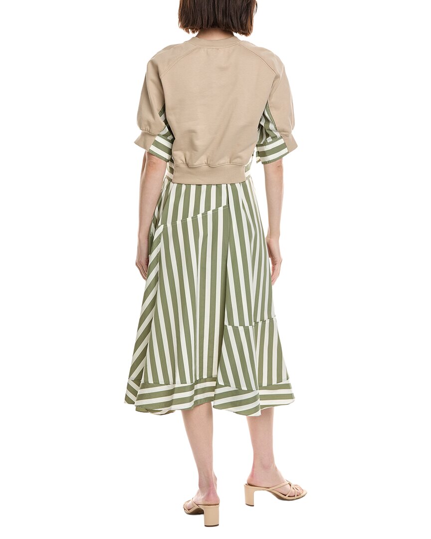 3.1 Phillip Lim 3.1 Phillip Lim 3/4 Sleeve Sweatshirt Combo Dress