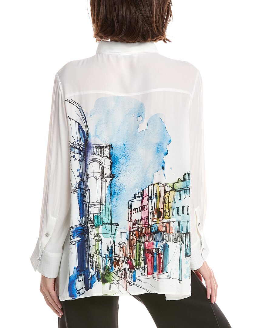 Lemon Grass 3/4-Sleeve Button Down Blouse